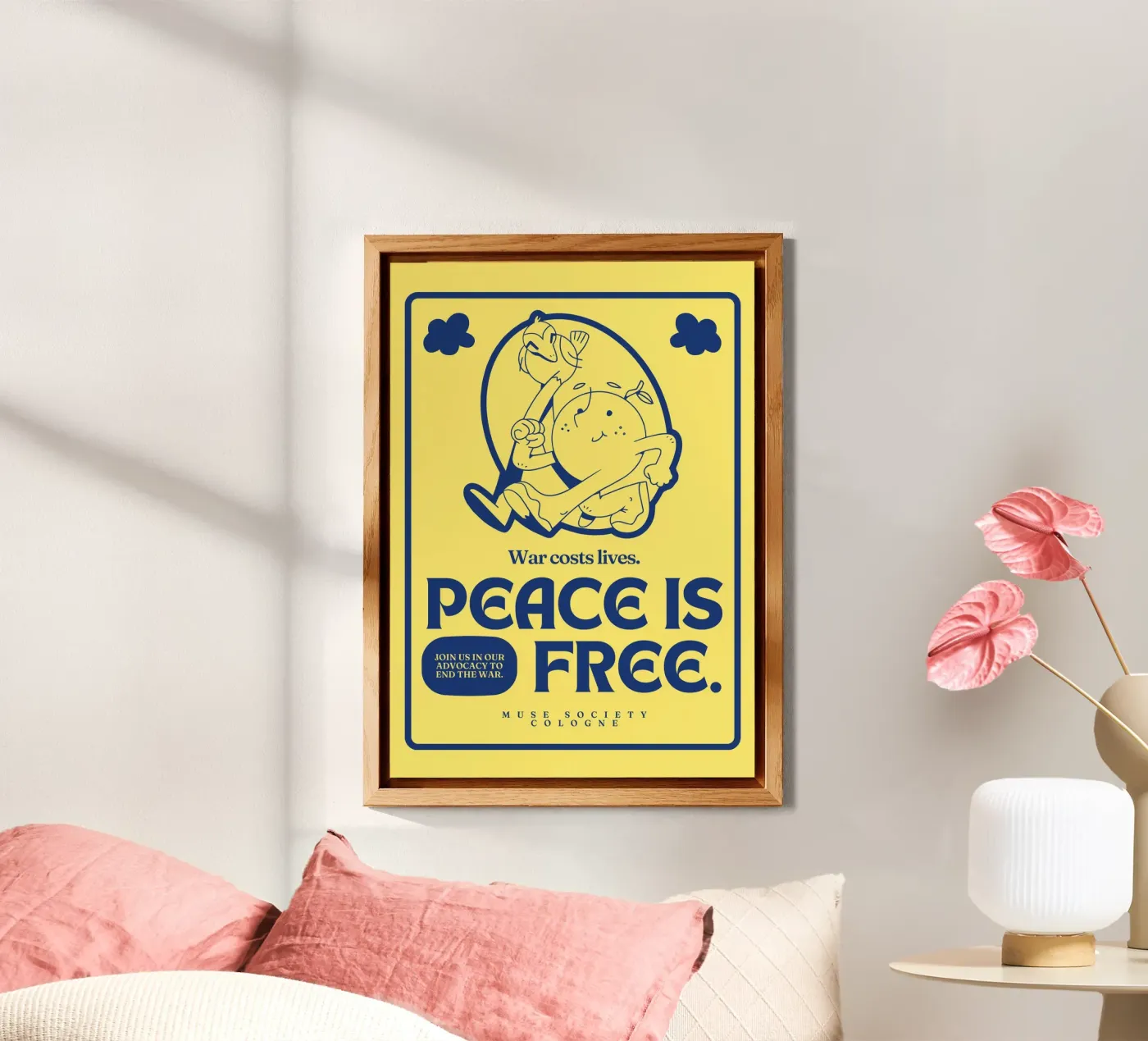 PEACE IS FREE alluminio dibond da Muse Society Shop