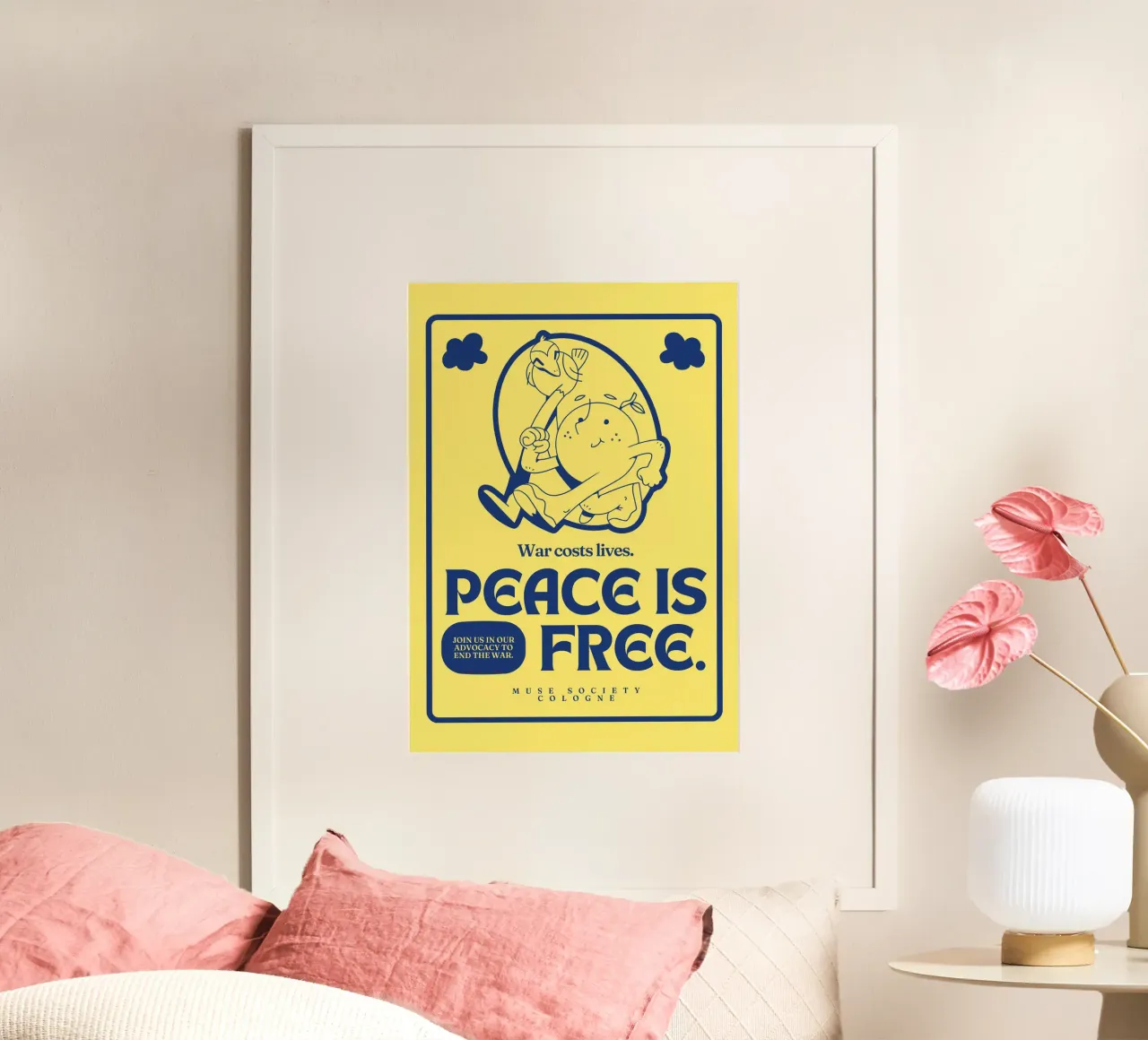 PEACE IS FREE poster da Muse Society Shop