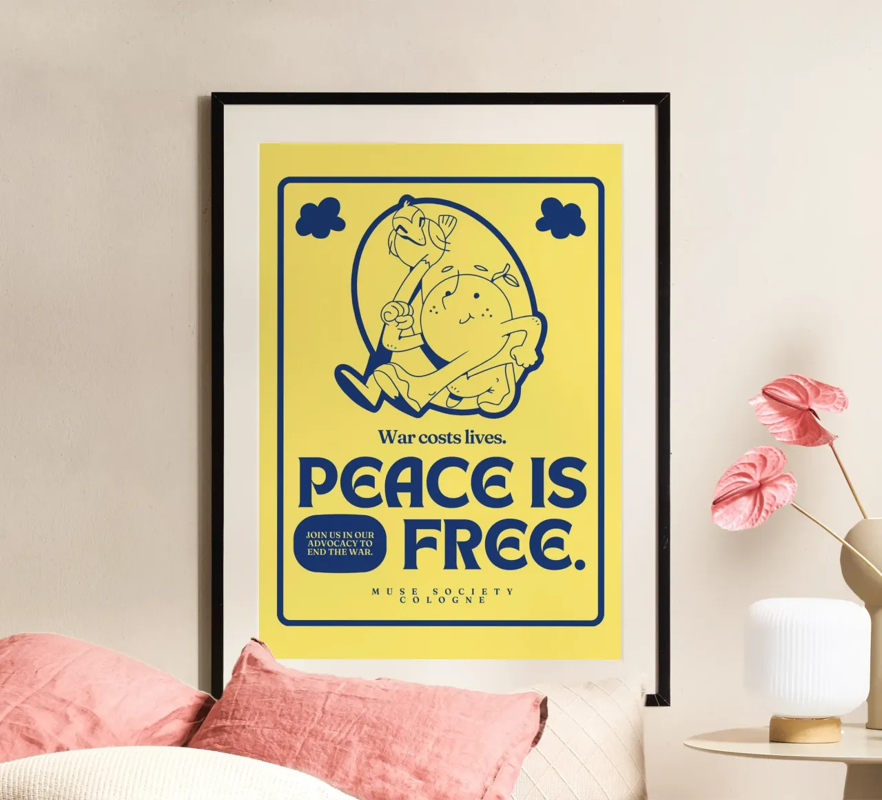PEACE IS FREE poster da Muse Society Shop