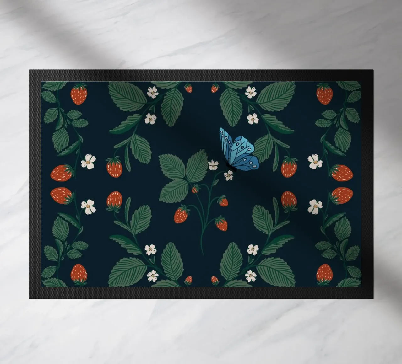 Fragole e farfalle zerbino da moDeern