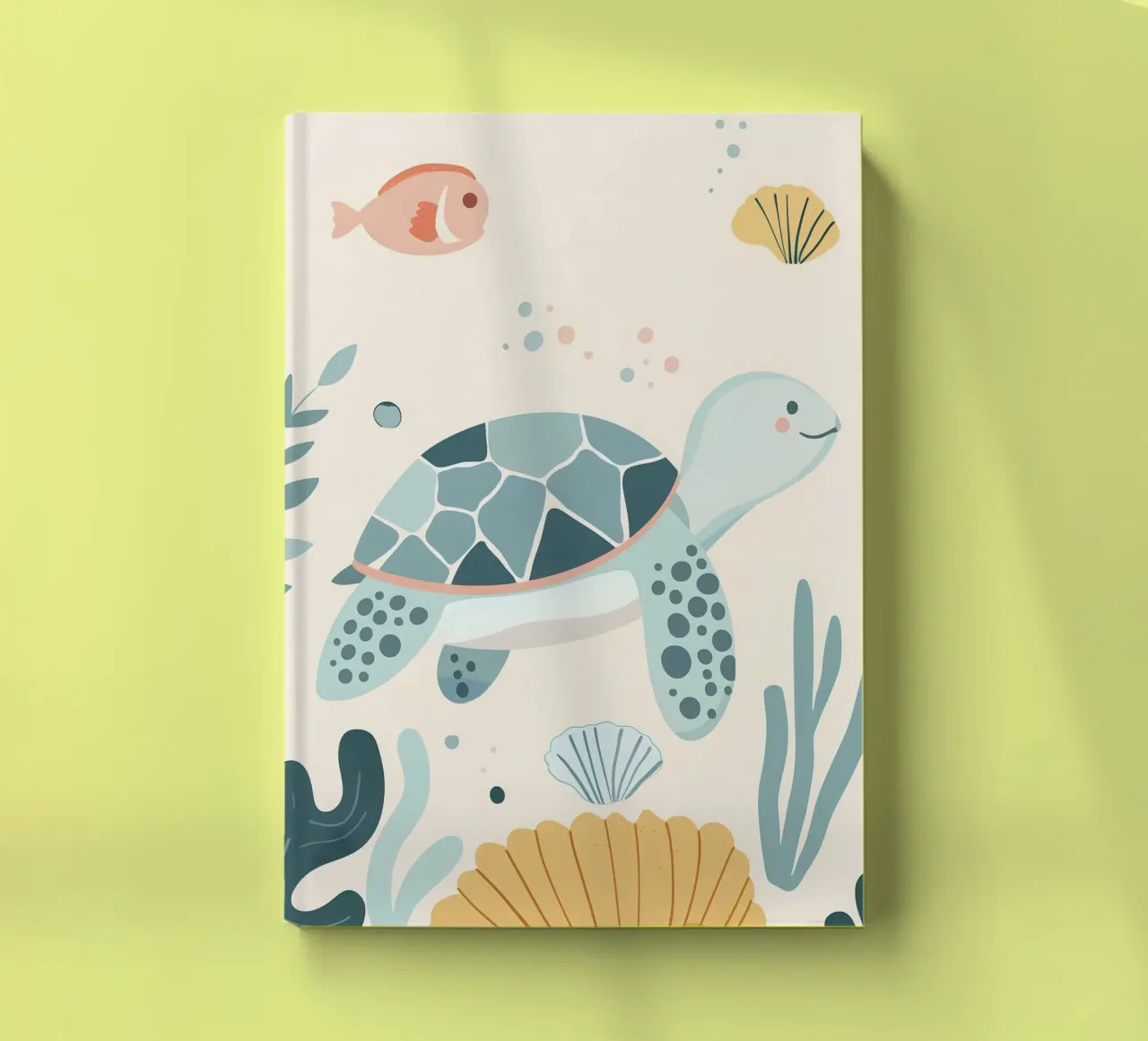 Turtle nursery art - Modern & Minimal notebook by Nursery Art Studio