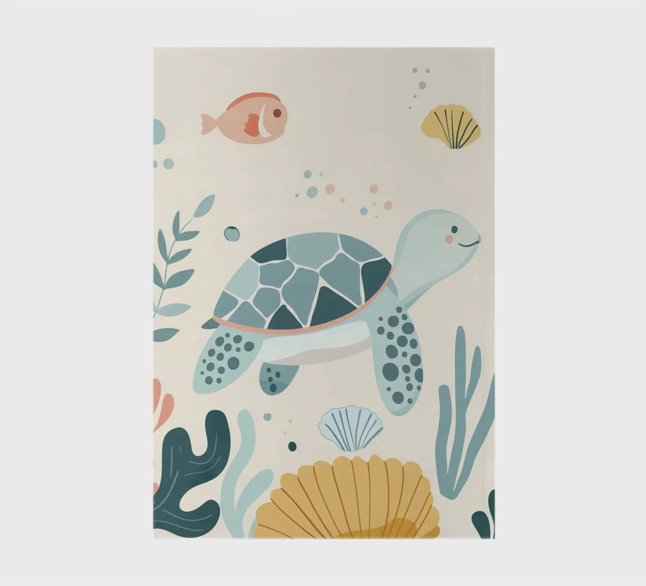 Turtle nursery art - Modern & Minimal notebook by Nursery Art Studio