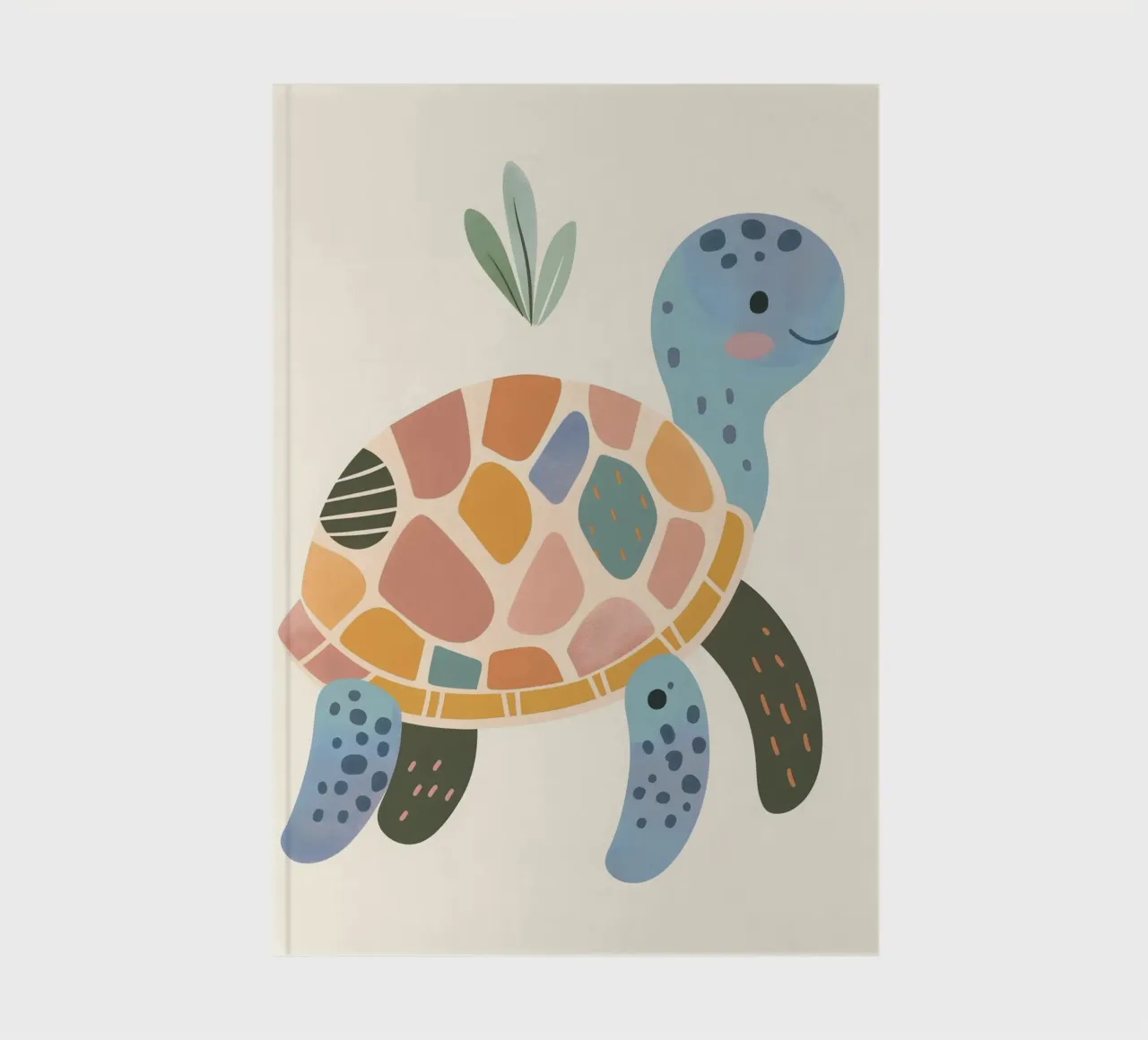 Turtle nursery art - Modern & Minimal notebook by Nursery Art Studio