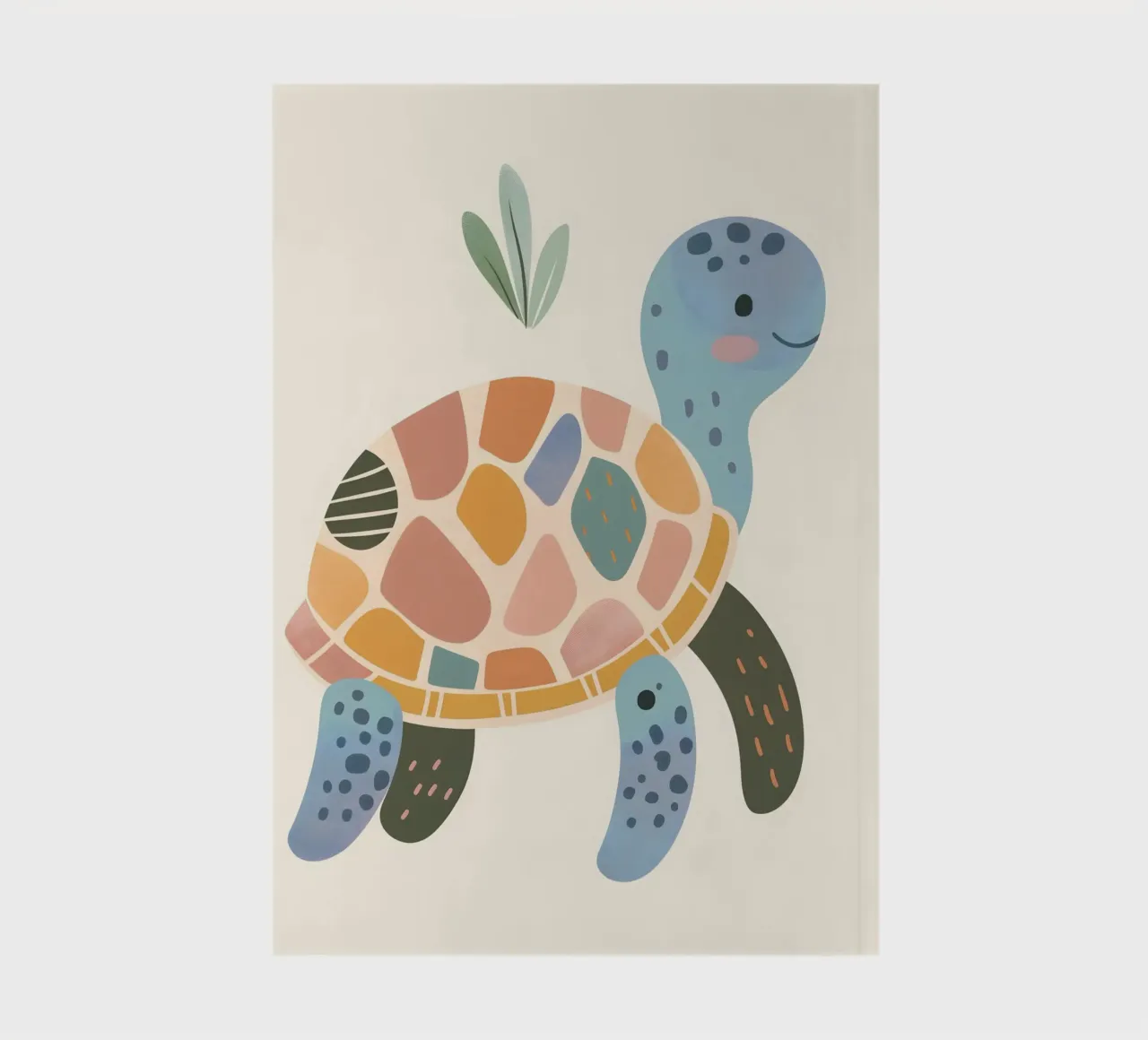 Turtle nursery art - Modern & Minimal notebook by Nursery Art Studio