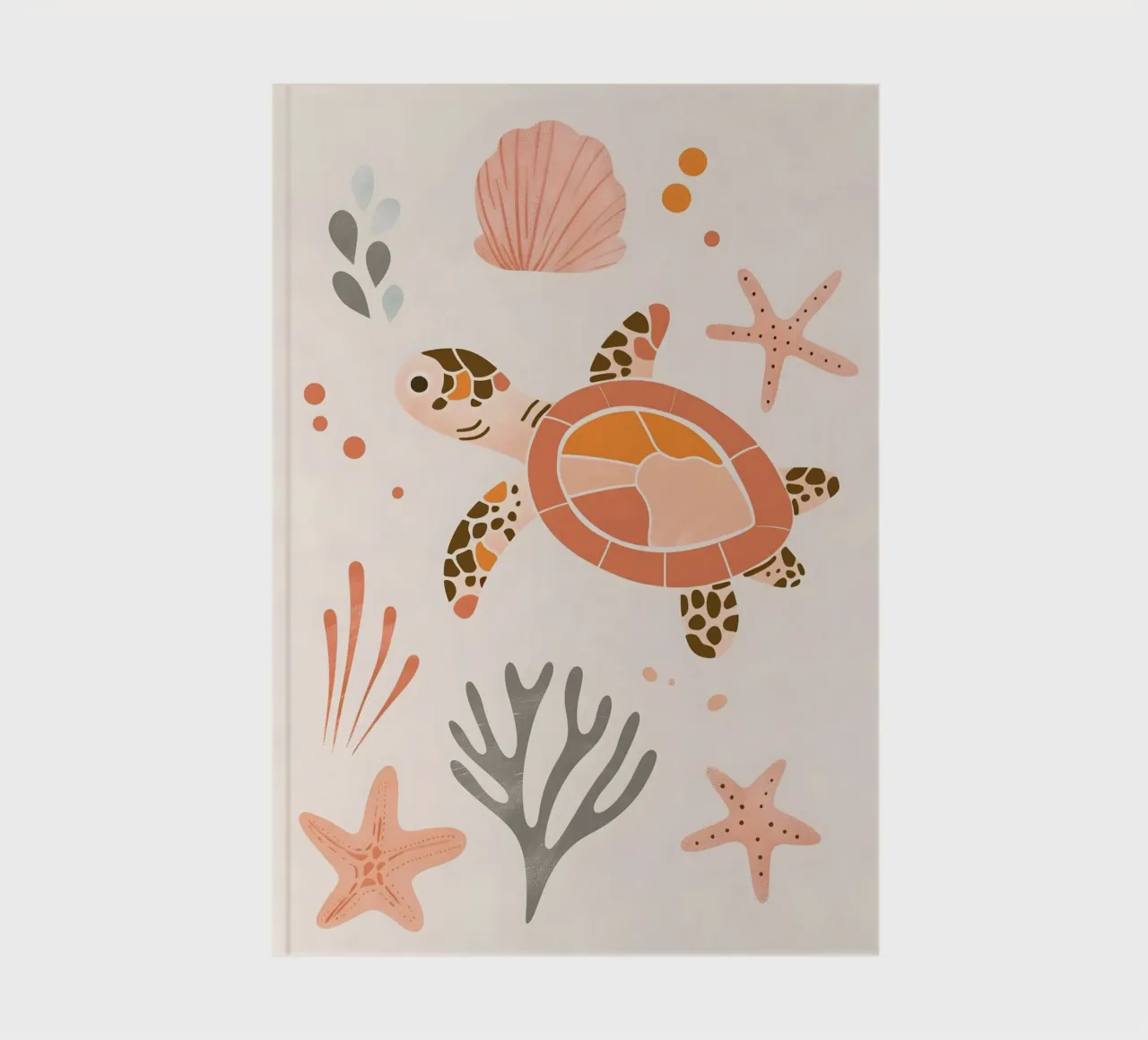 Turtle nursery art - Modern & Minimal notebook by Nursery Art Studio