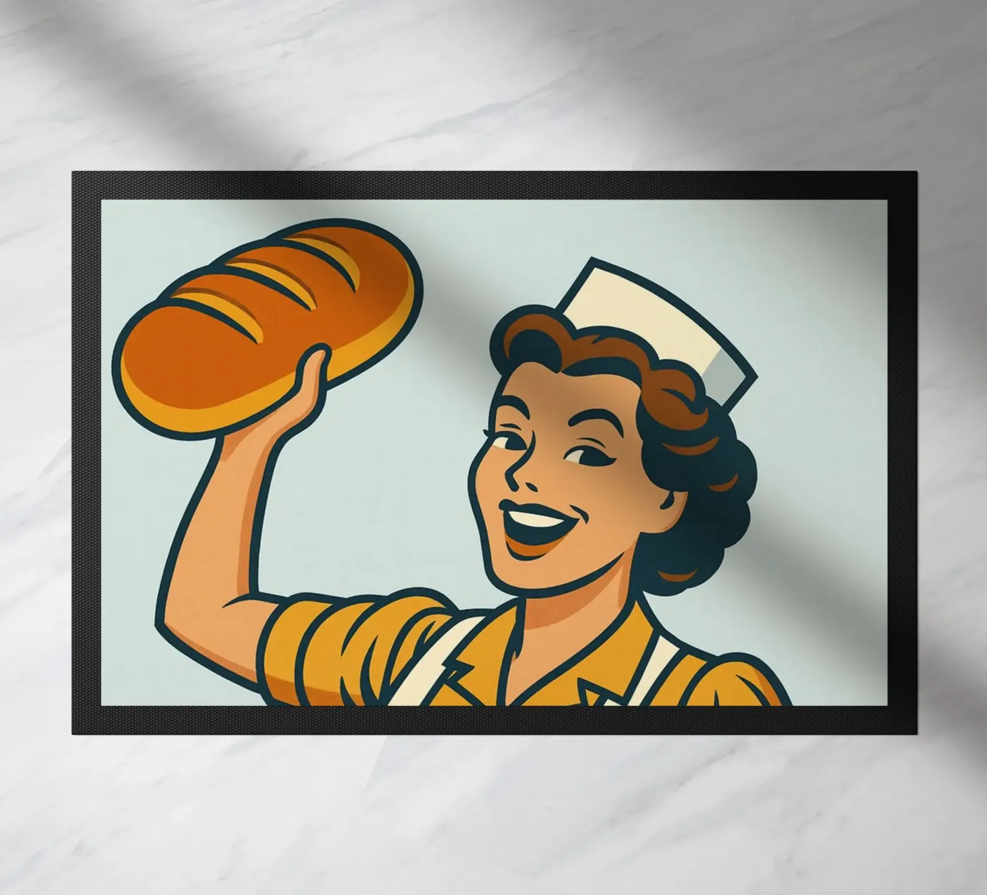 chef bread winner doormat by kroocoot