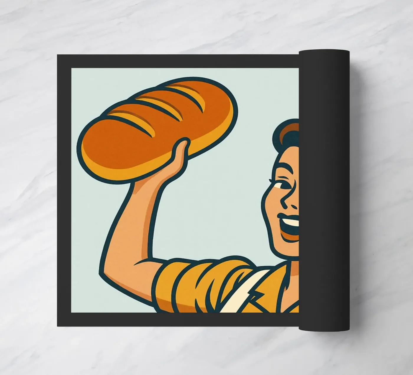 chef bread winner doormat by kroocoot