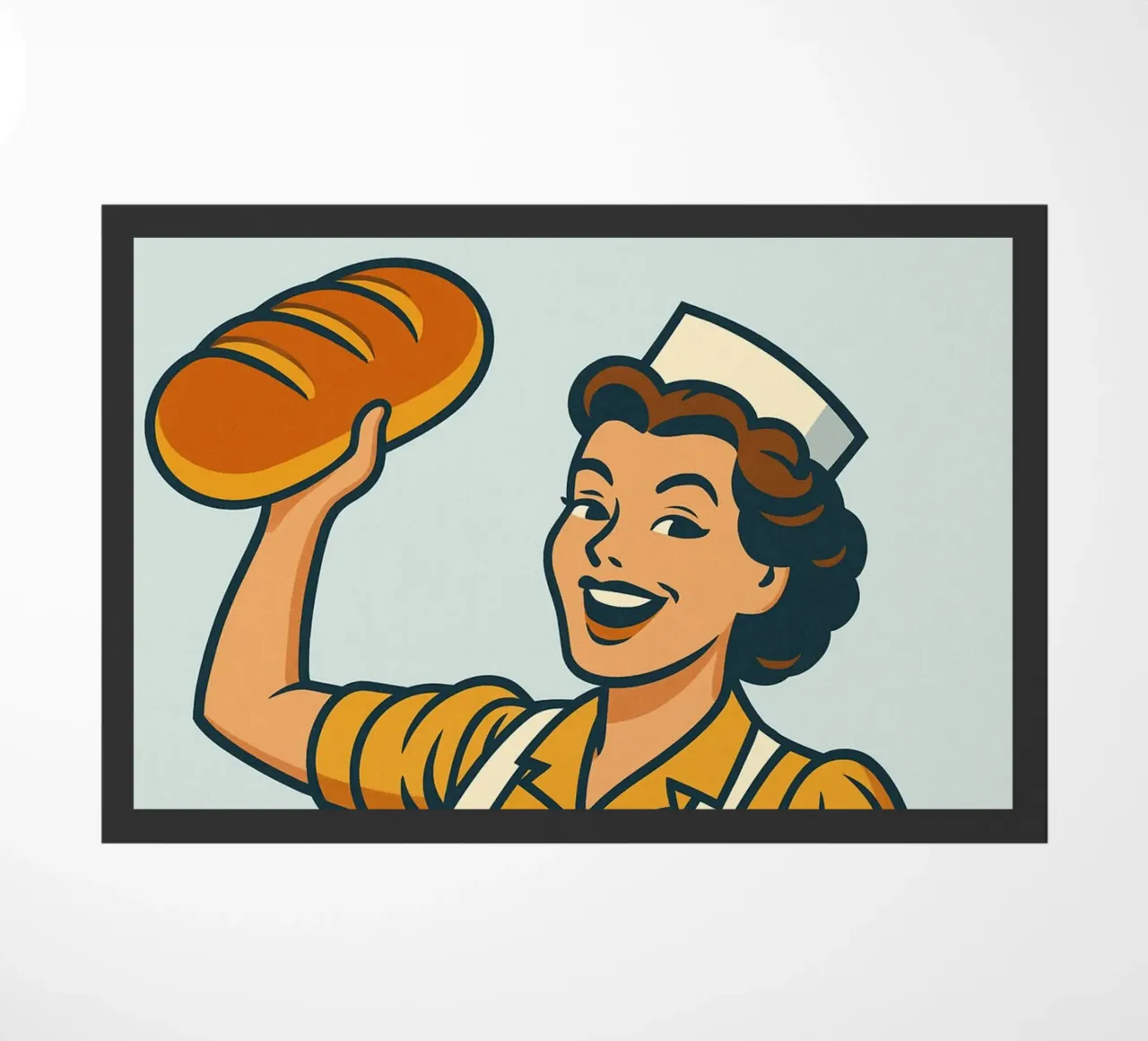 chef bread winner doormat by kroocoot