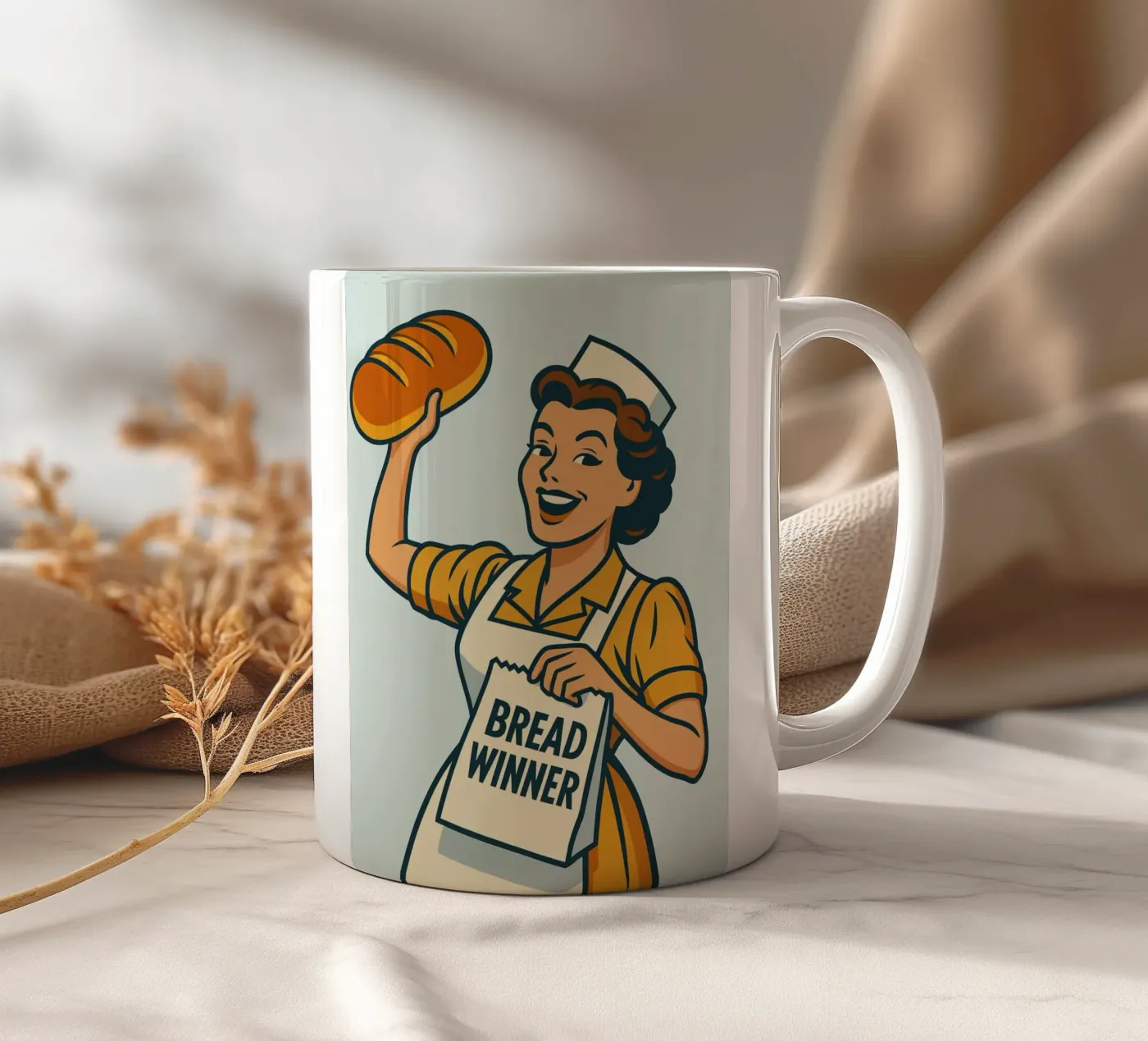 chef-kok broodwinnaar keramische mok van kroocoot