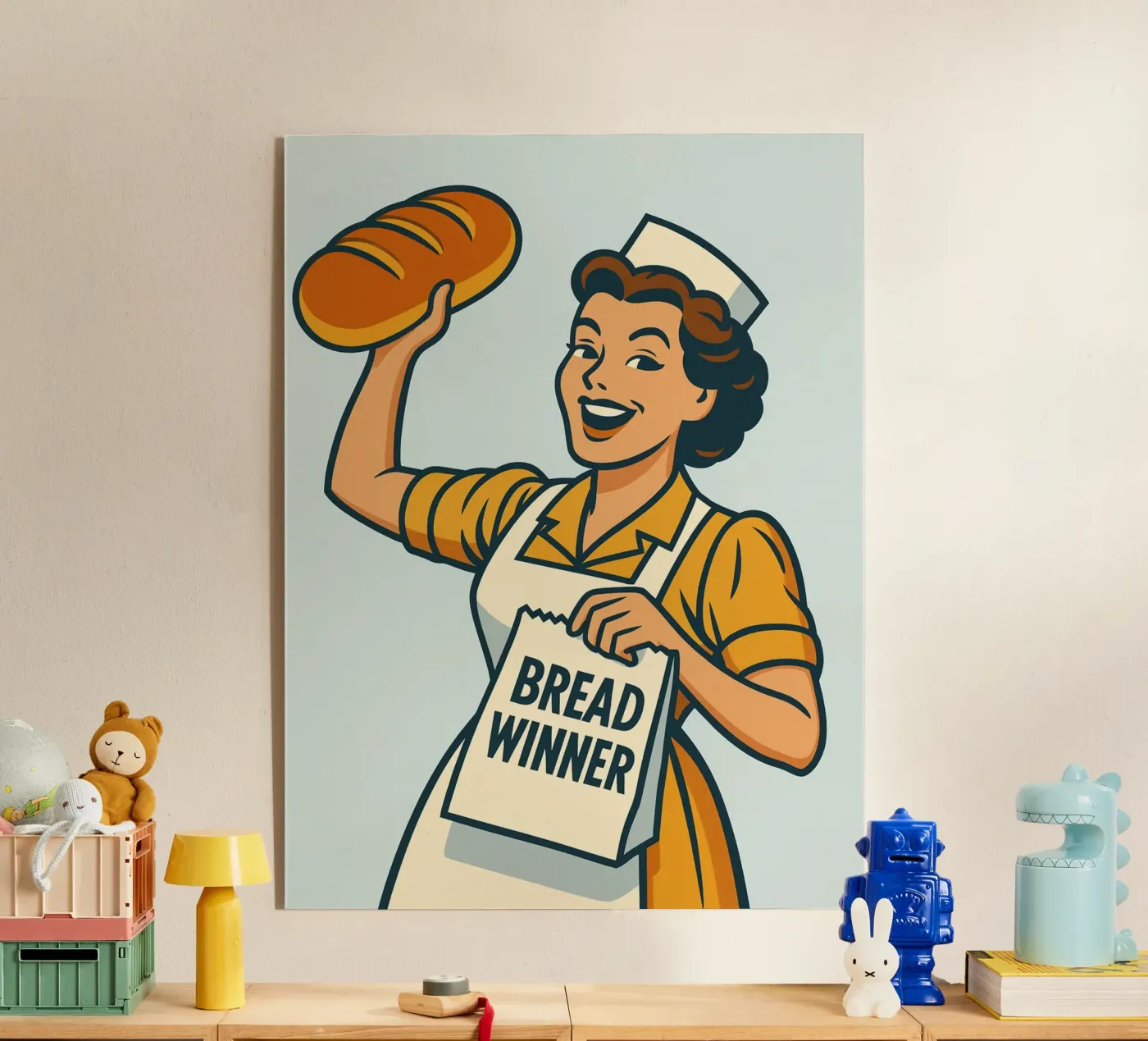 chef-kok broodwinnaar acryl van kroocoot