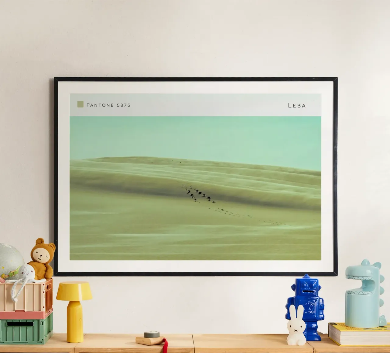 Leba Pantone 5875 poster con telaio in alluminio da In Full Color