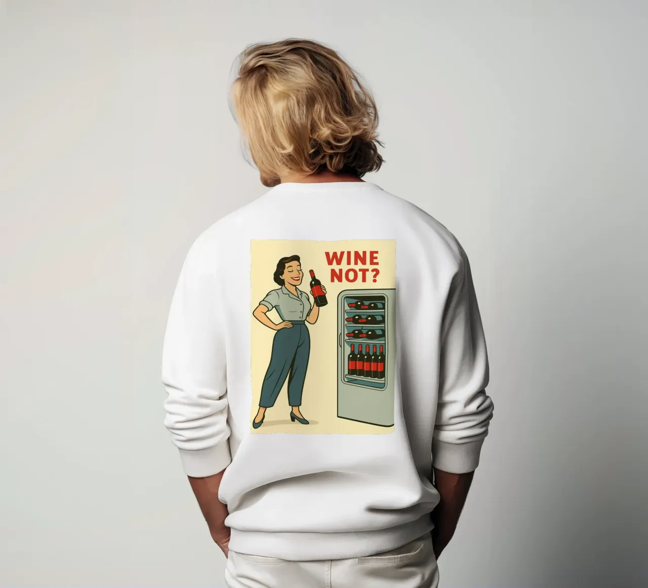 girl wine not sweatshirt by kroocoot