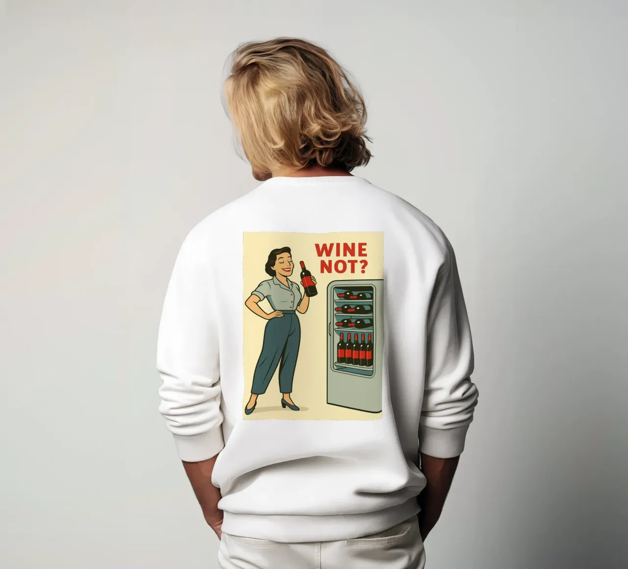 ragazza vino non felpa da kroocoot