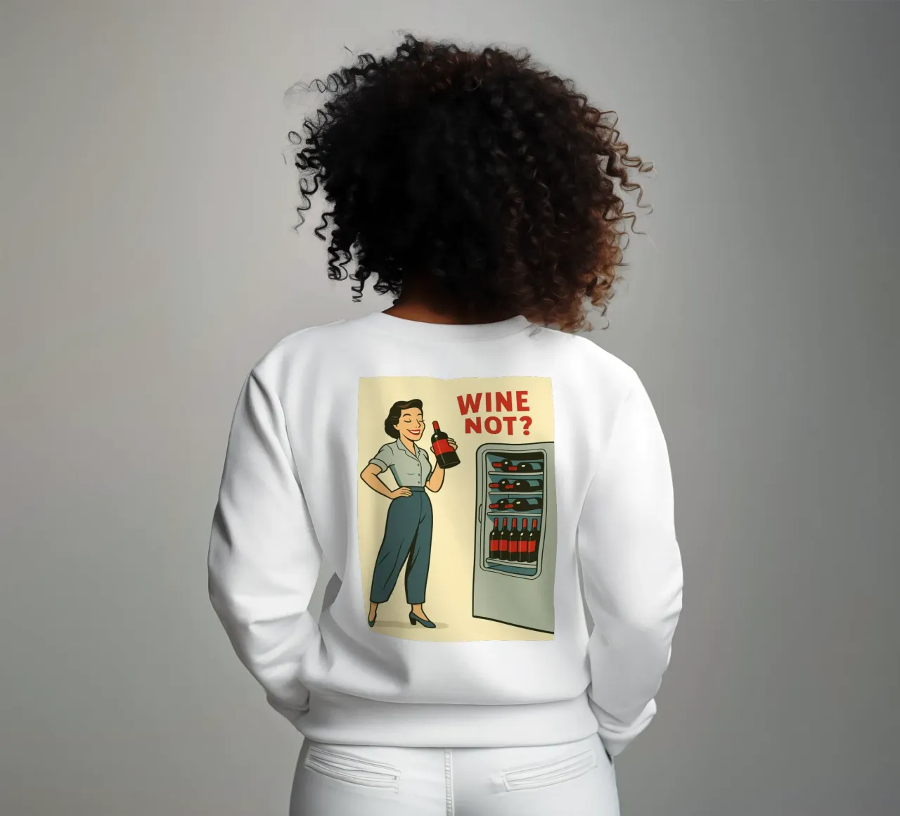 ragazza vino non felpa da kroocoot