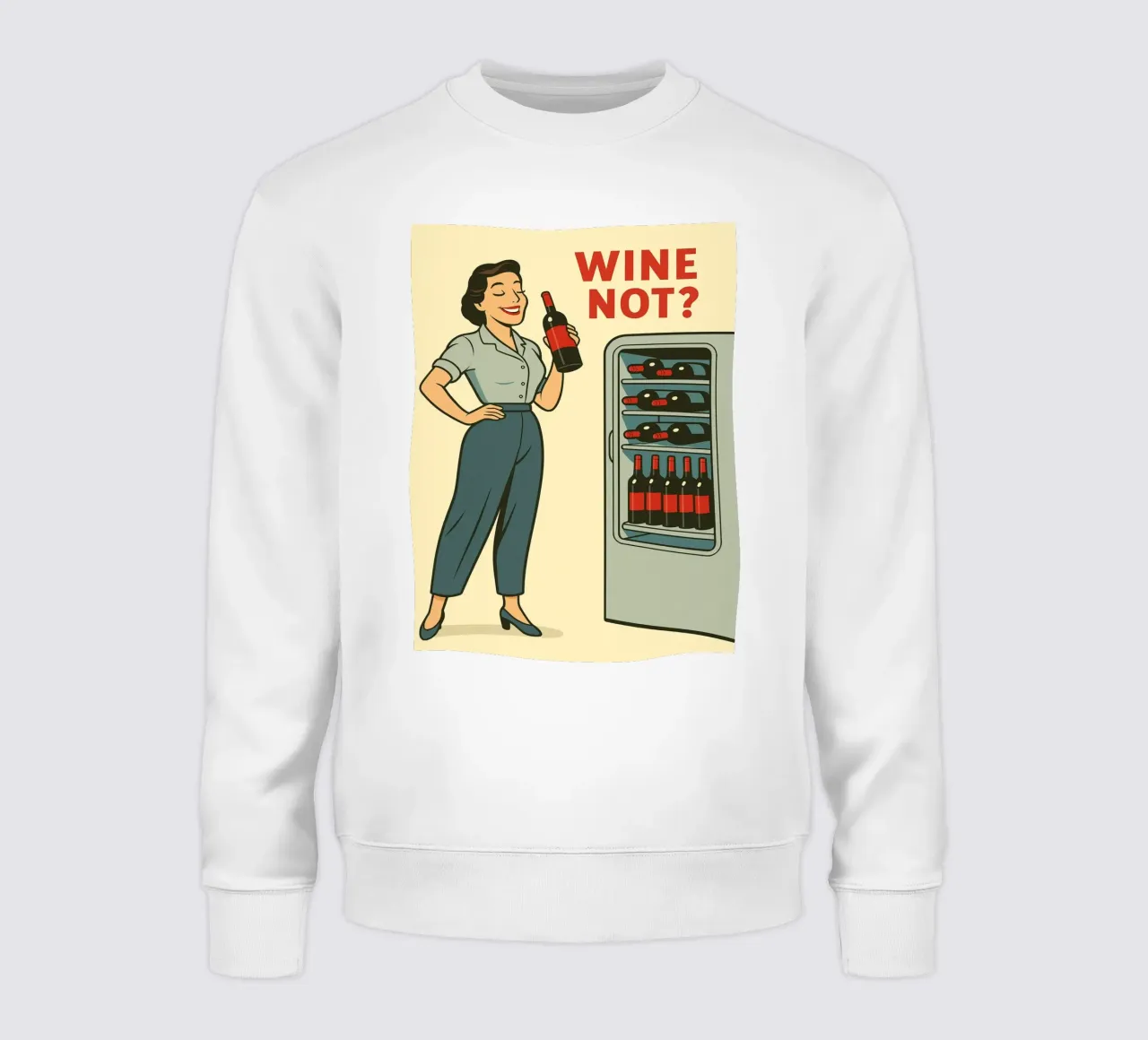 girl wine not sweatshirt by kroocoot