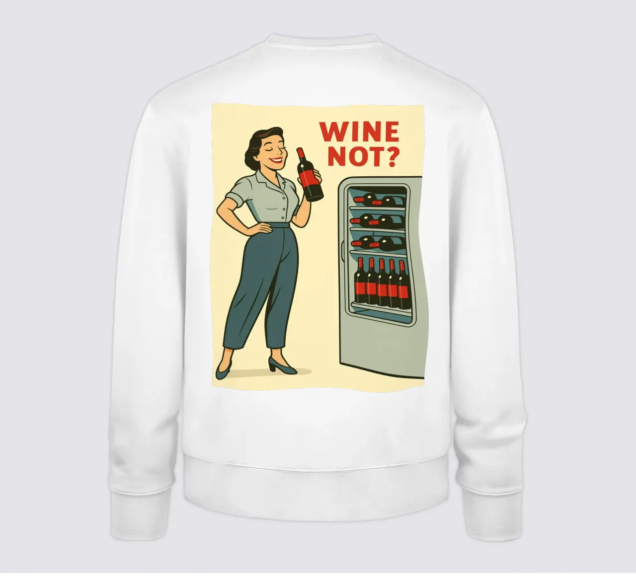 girl wine not sweatshirt by kroocoot