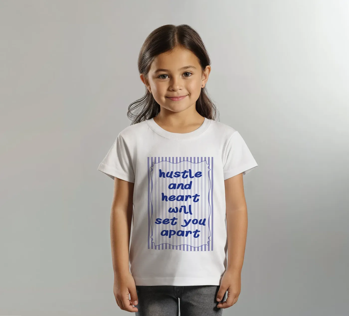 hustle and heart t-shirt bambini da kroocoot