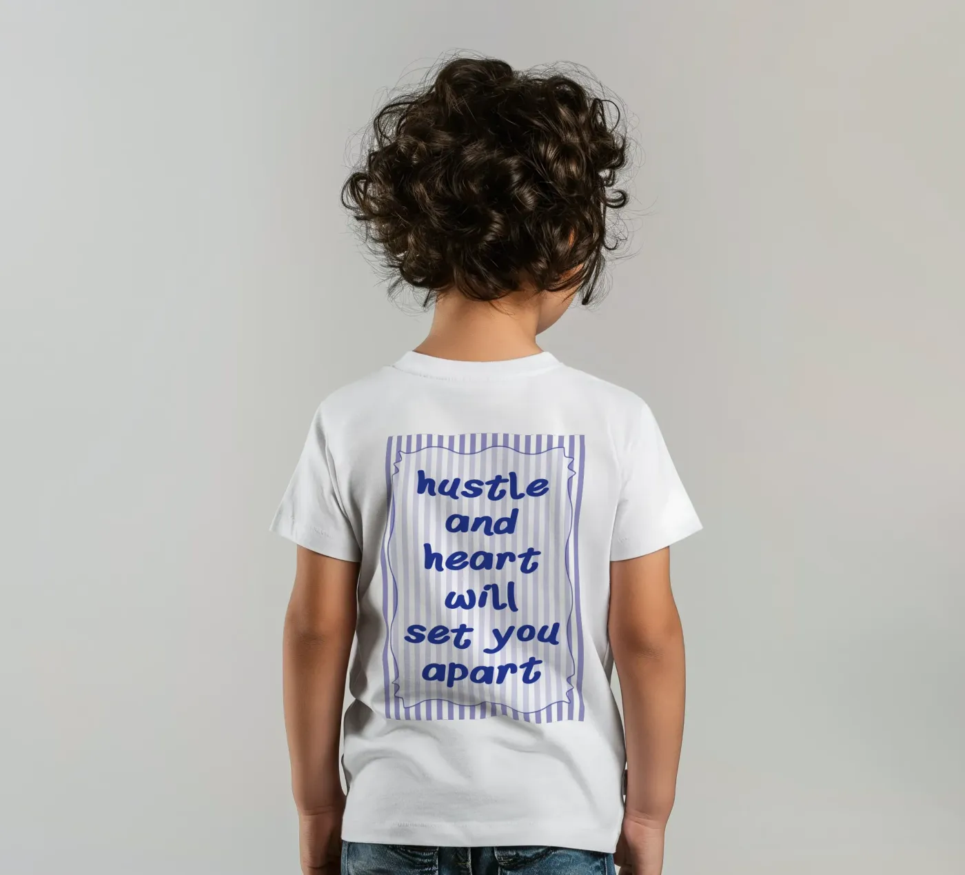 hustle and heart t-shirt bambini da kroocoot