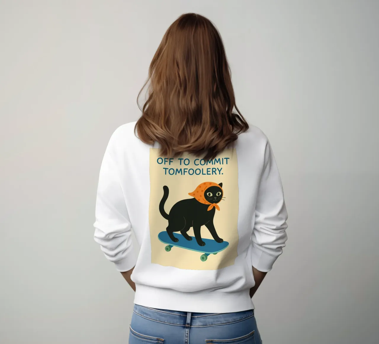 off to commit tomfoolery sweatshirt by kroocoot