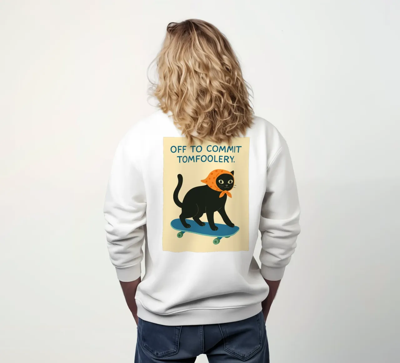 off to commit tomfoolery sweatshirt by kroocoot