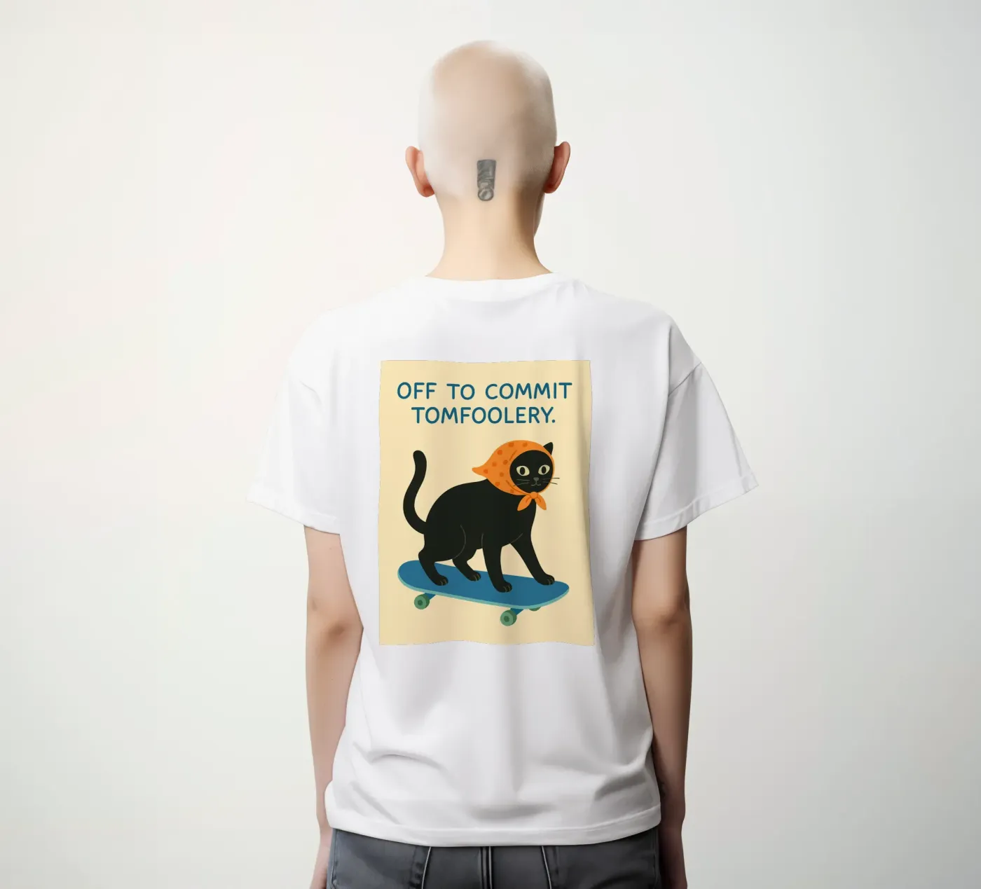 off to commit tomfoolery t-shirt da donna da kroocoot