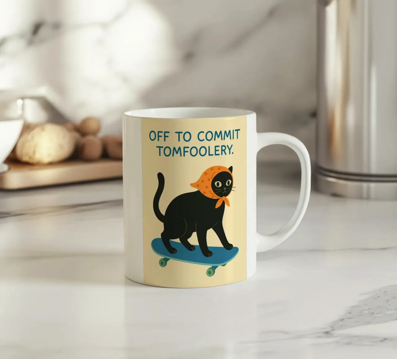 off to commit tomfoolery ceramic mug by kroocoot