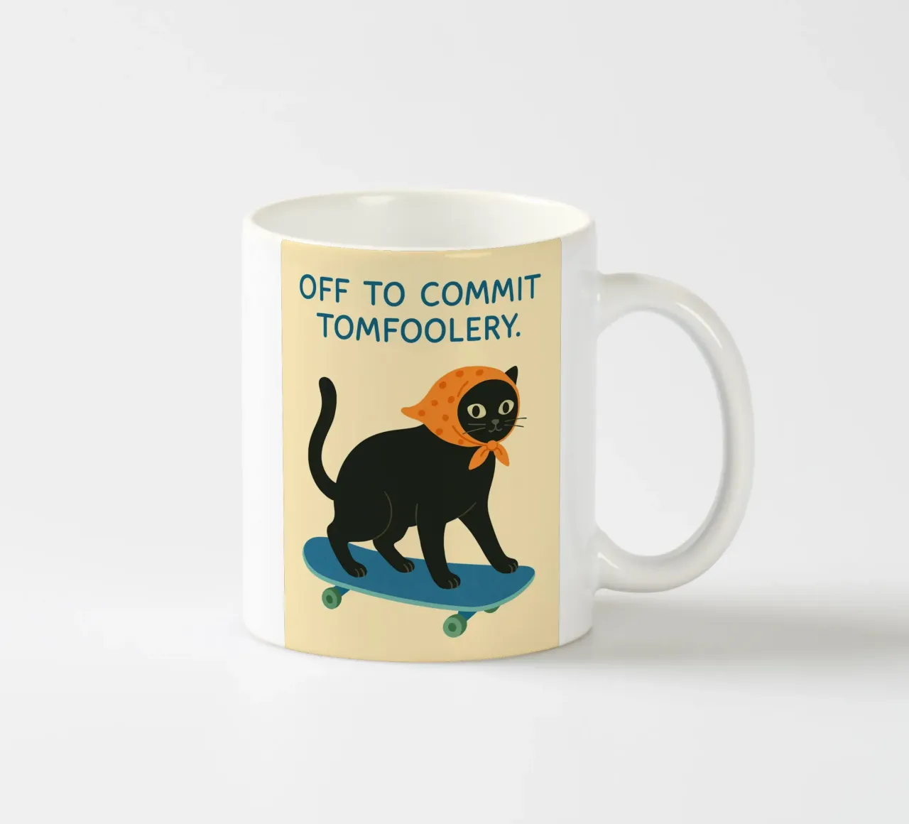 off to commit tomfoolery ceramic mug by kroocoot