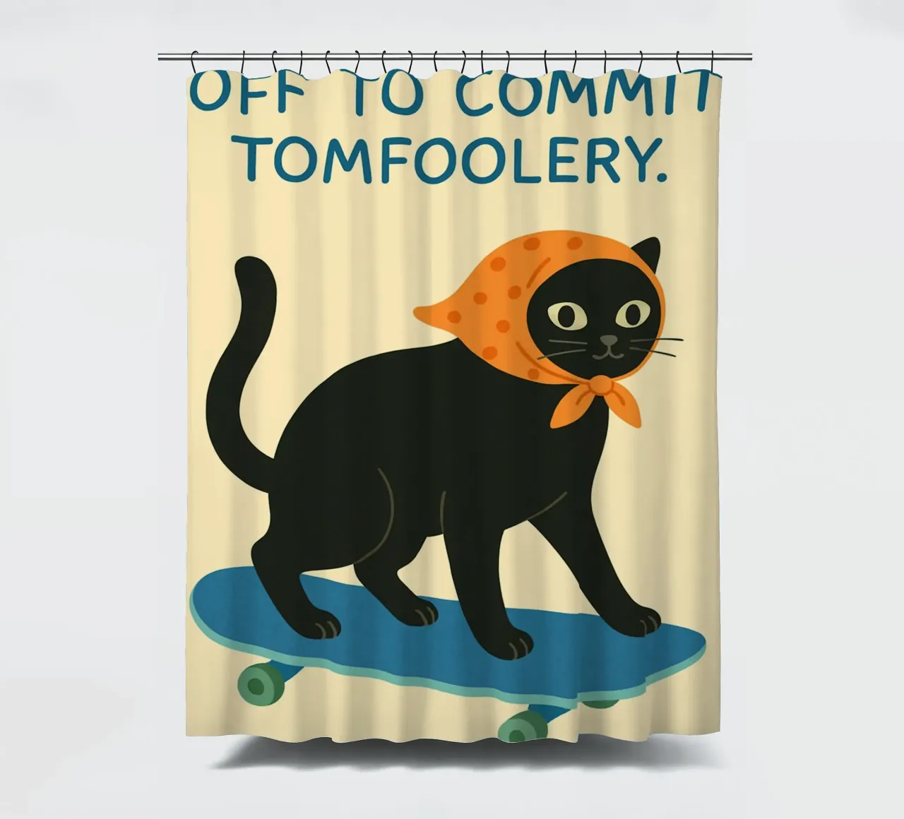 off to commit tomfoolery Duschvorhang von kroocoot