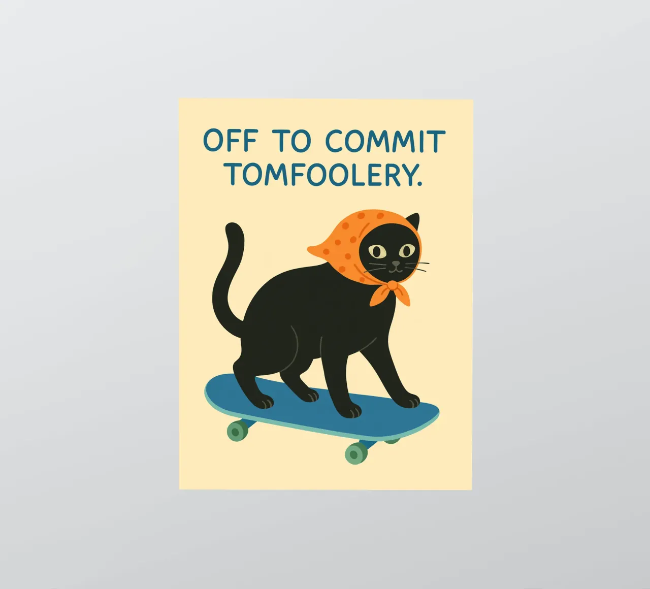 off to commit tomfoolery sticker by kroocoot