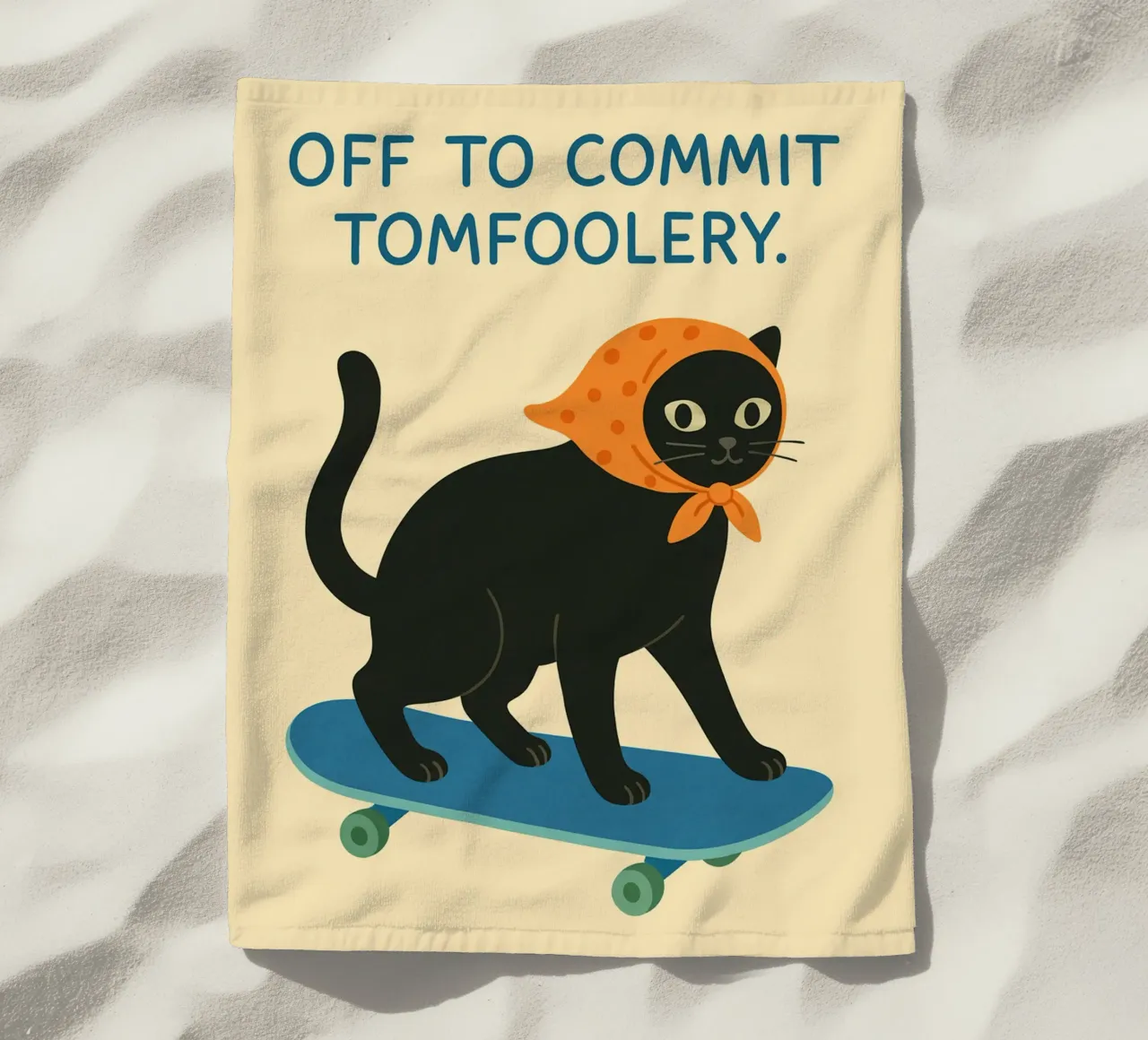 off to commit tomfoolery beach towel by kroocoot