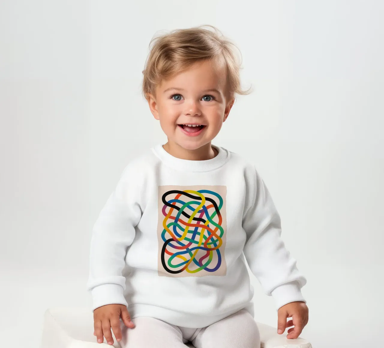 linea aggrovigliata felpa neonato da kroocoot