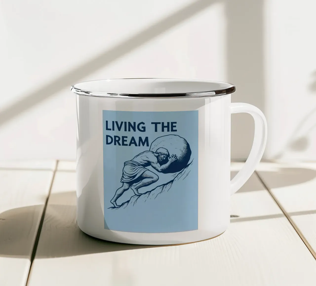 vivere il sogno tazza in smalto da kroocoot