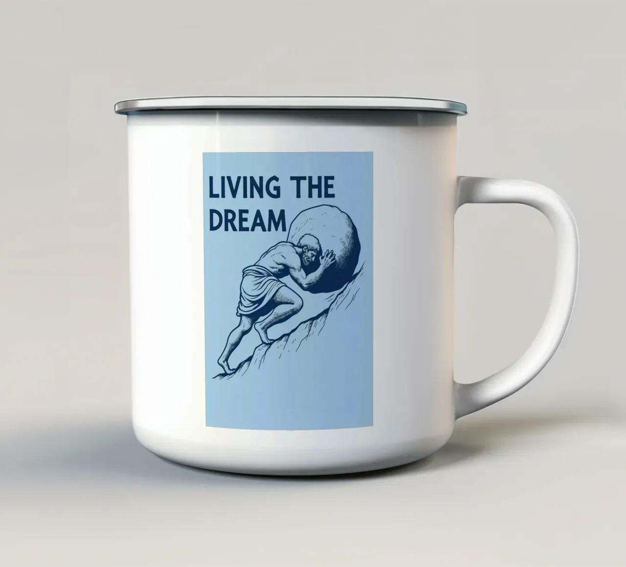 vivere il sogno tazza in smalto da kroocoot