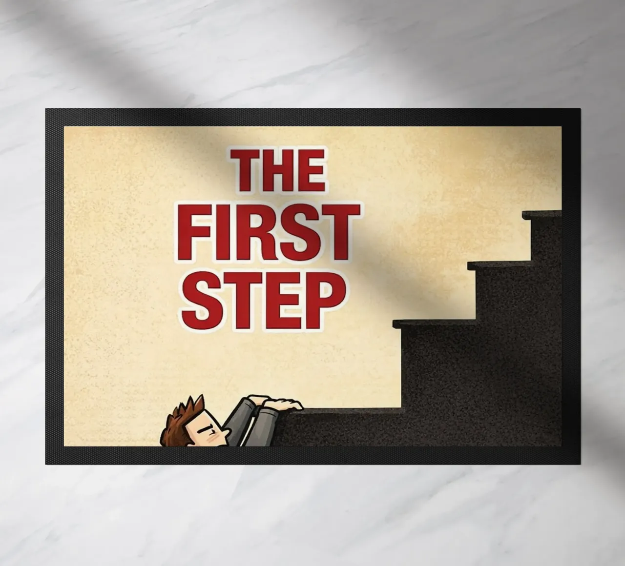 the first step doormat by kroocoot