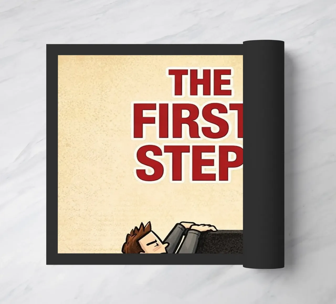 the first step doormat by kroocoot