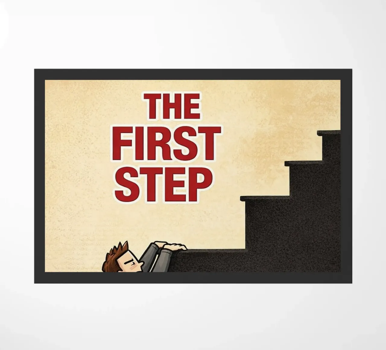 the first step doormat by kroocoot
