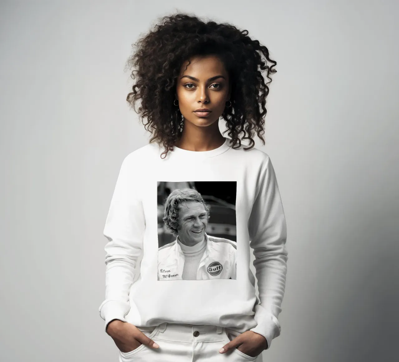 Steve McQueen sul set di "Le Mans" (1971) felpa da jonatan bridge