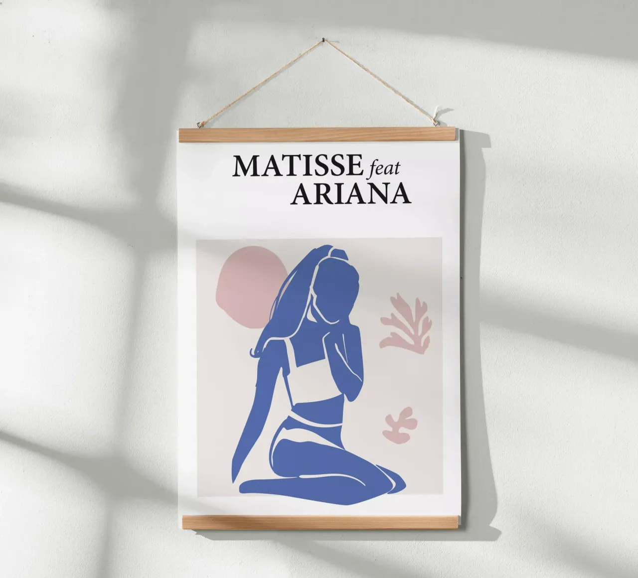 Matisse feat Ariana poster con telaio in legno da Dikhotomy