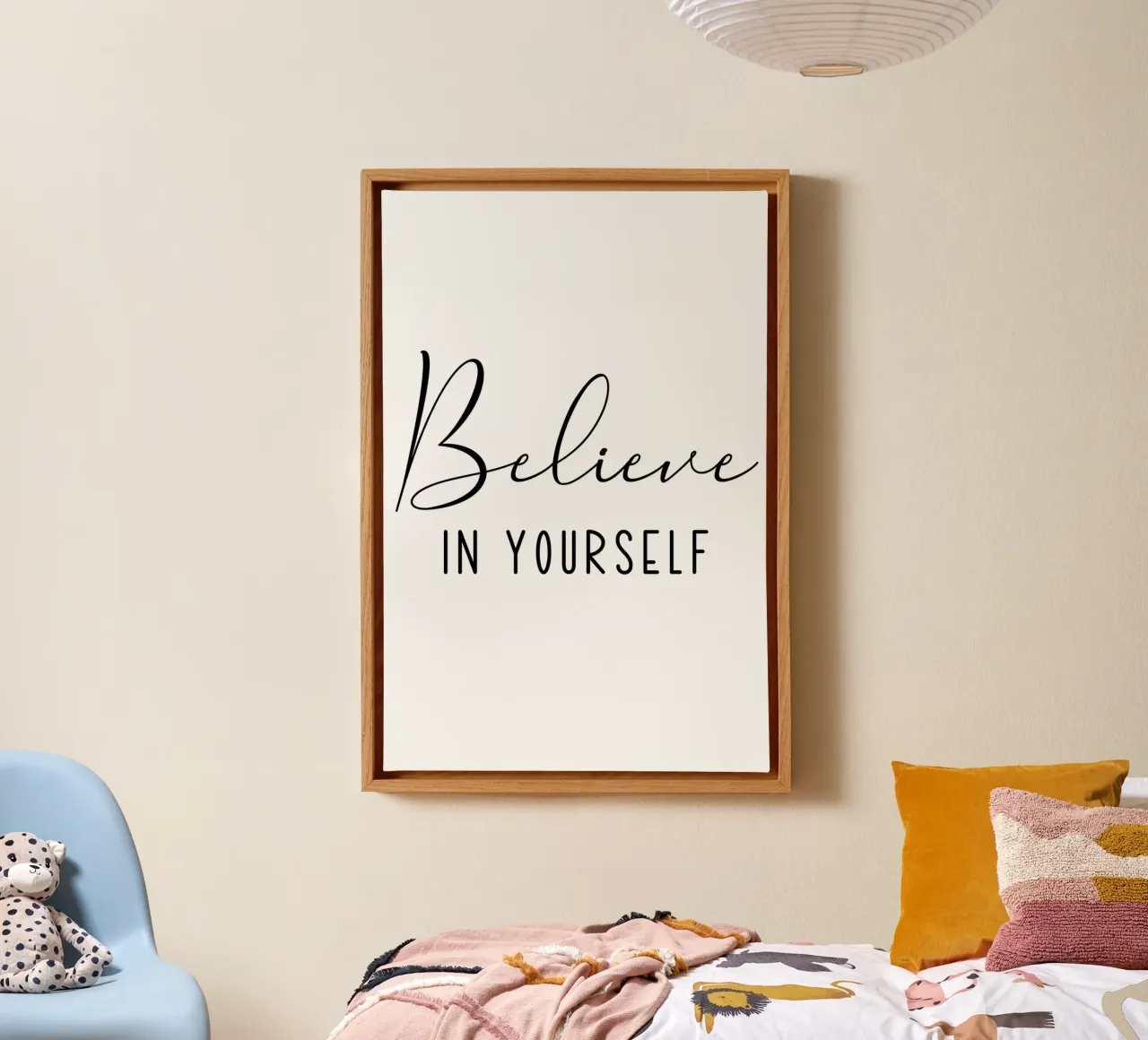 Geloof in jezelf canvas van Shark Printables