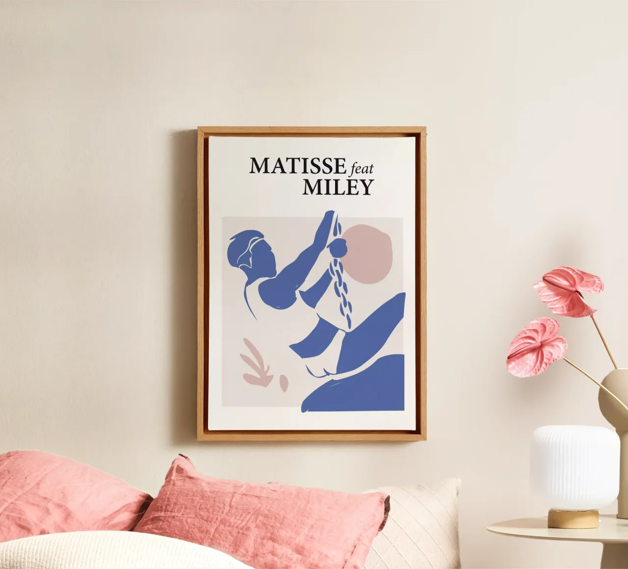 Matisse feat Miley tela con Cornice a cassetta da Dikhotomy