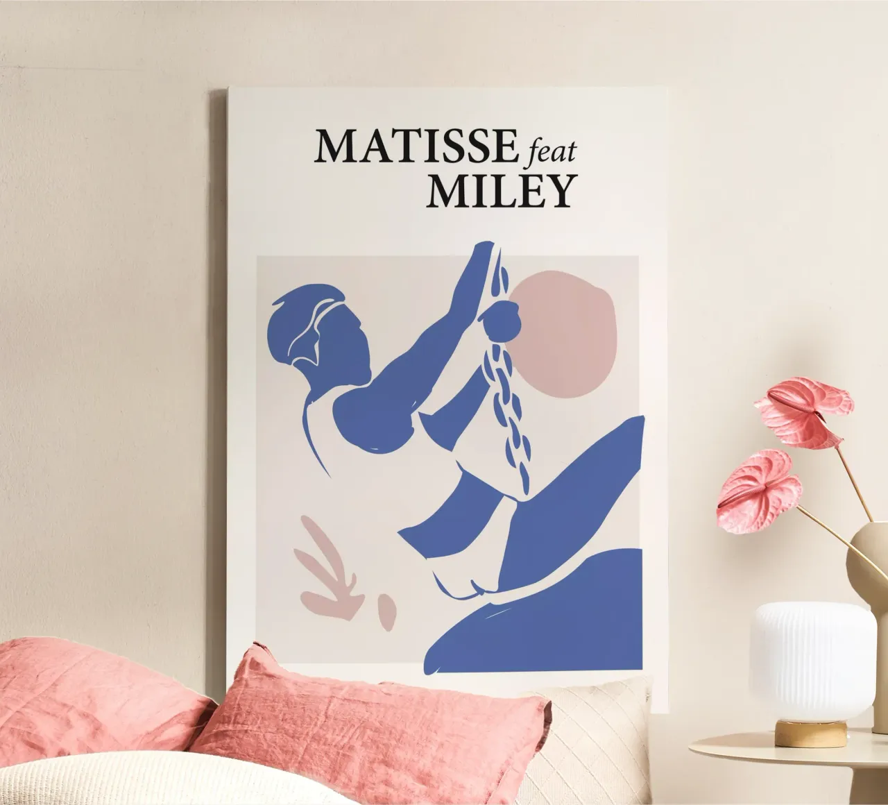 Matisse feat Miley tela con Cornice a cassetta da Dikhotomy