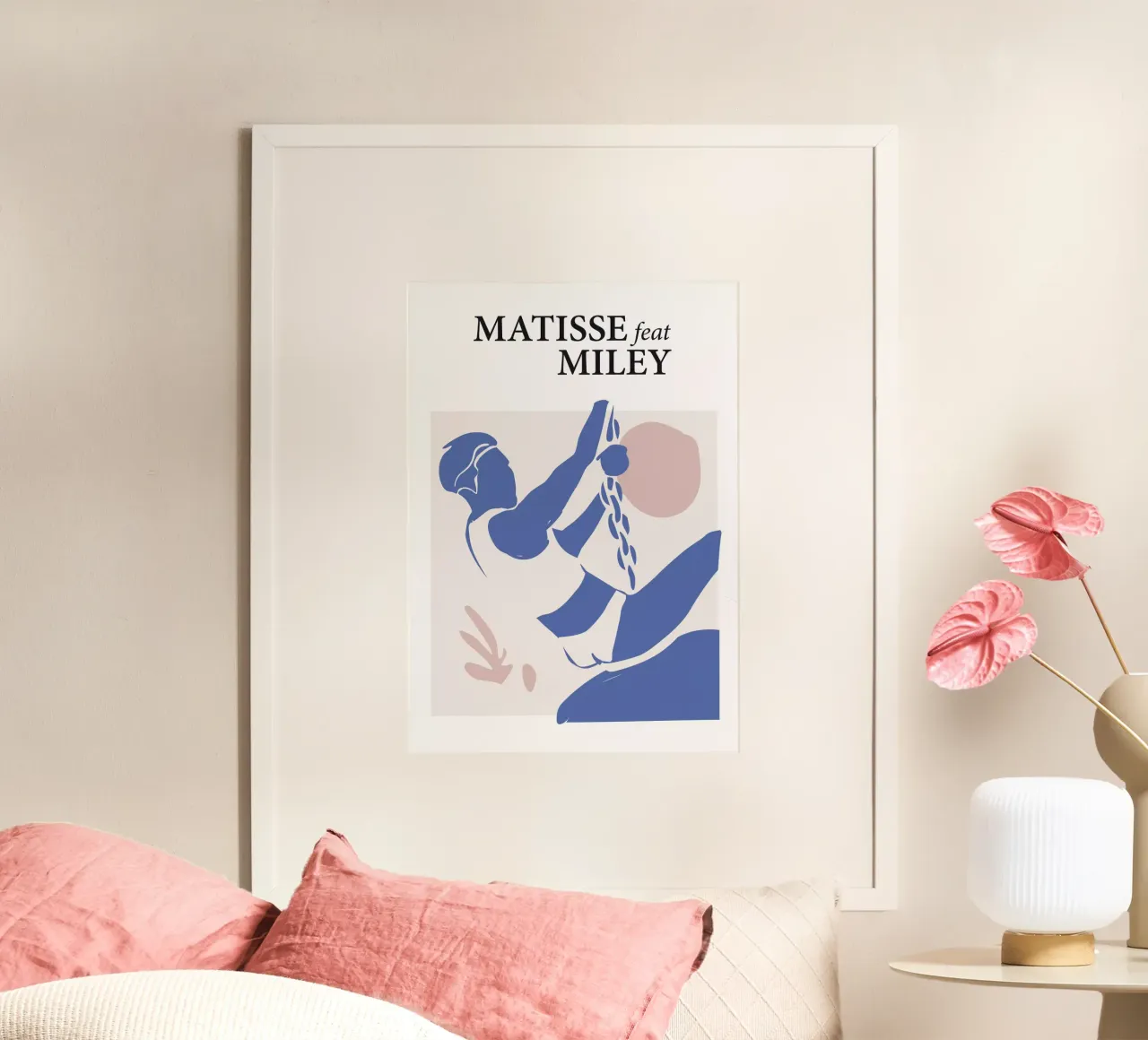 Matisse feat Miley poster con telaio in alluminio da Dikhotomy