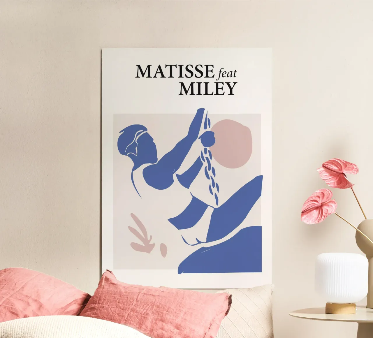 Matisse feat Miley poster con telaio in alluminio da Dikhotomy