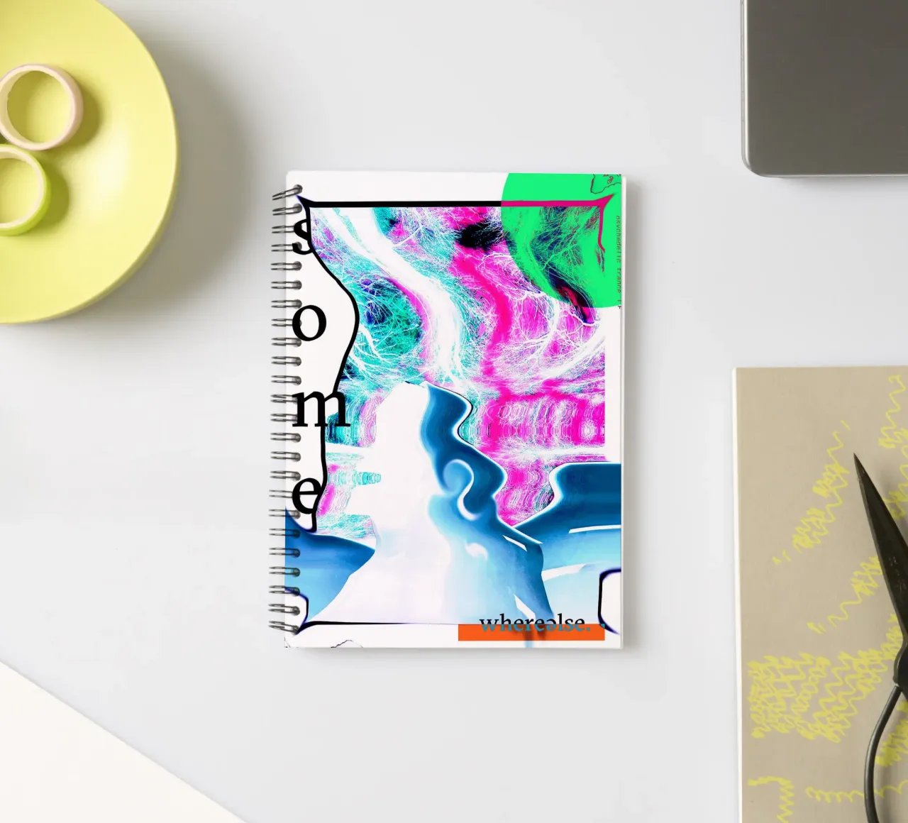 SOMEWHERE ELSE spiral notebook by Re-bellare