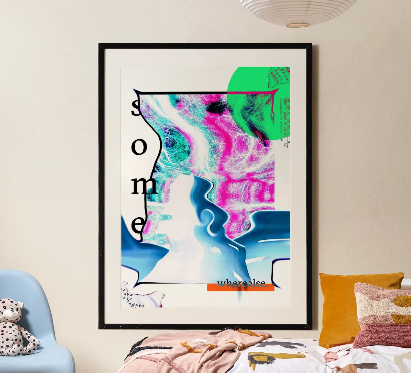 SOMEWHERE ELSE poster van Re-bellare