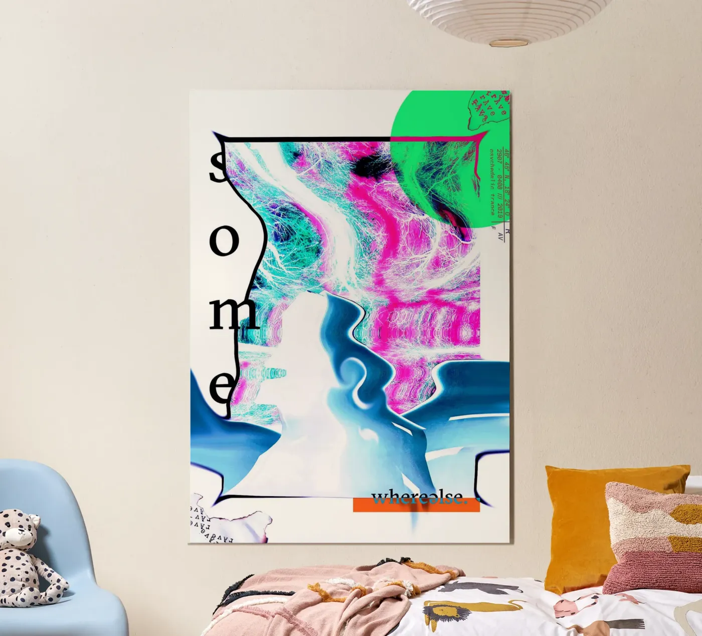 SOMEWHERE ELSE poster van Re-bellare