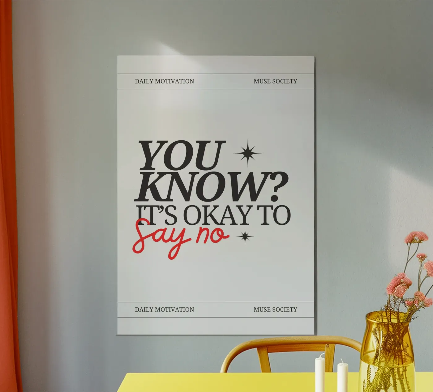 SAY NO poster da Daily Motivation