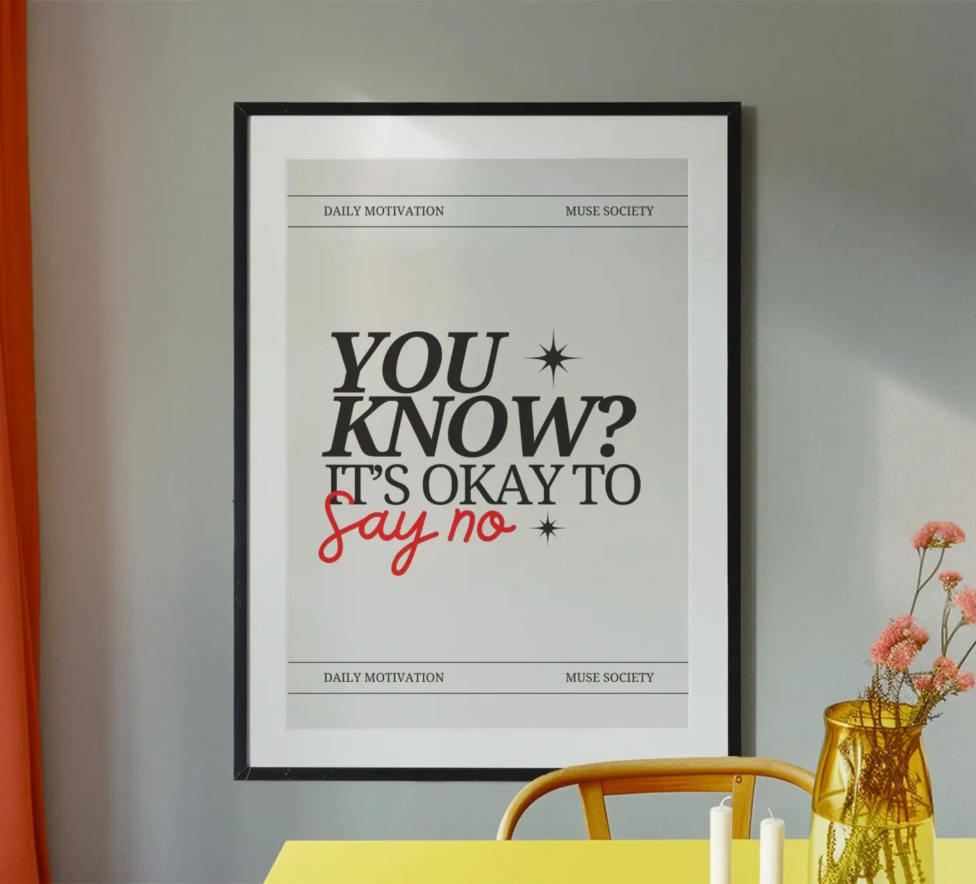 SAY NO poster da Daily Motivation
