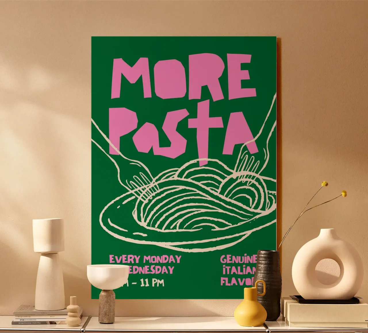 MORE PASTA plexiglass da Muse Society Shop