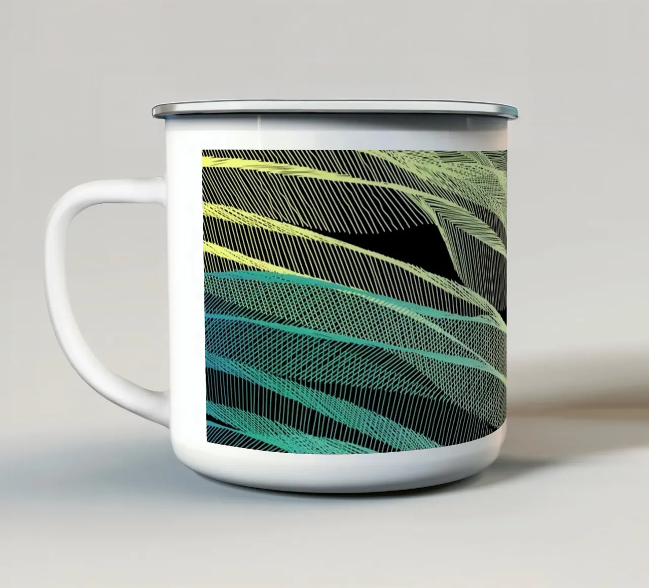 Currents tazza in smalto da Angelo Cerantola